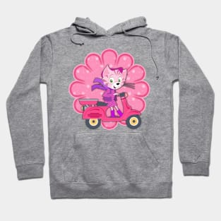 kitty on Vespa Hoodie